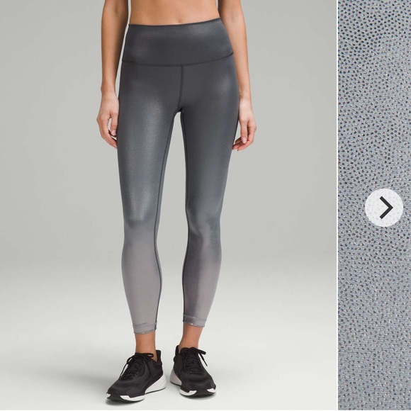 Like New Lululemon Wunder Train High-Rise Tight 25" *Foil. Size 8 - Picture 1 of 7